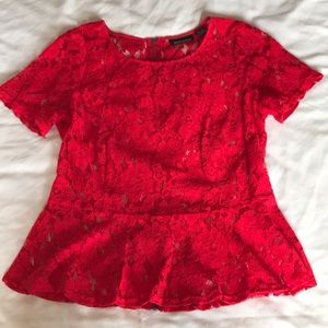 Beautiful red lace top